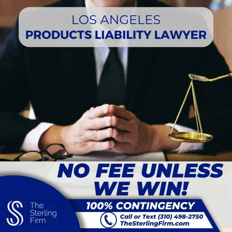 Los Angeles products liability lawyer representing individuals injured by defective or dangerous products under California law